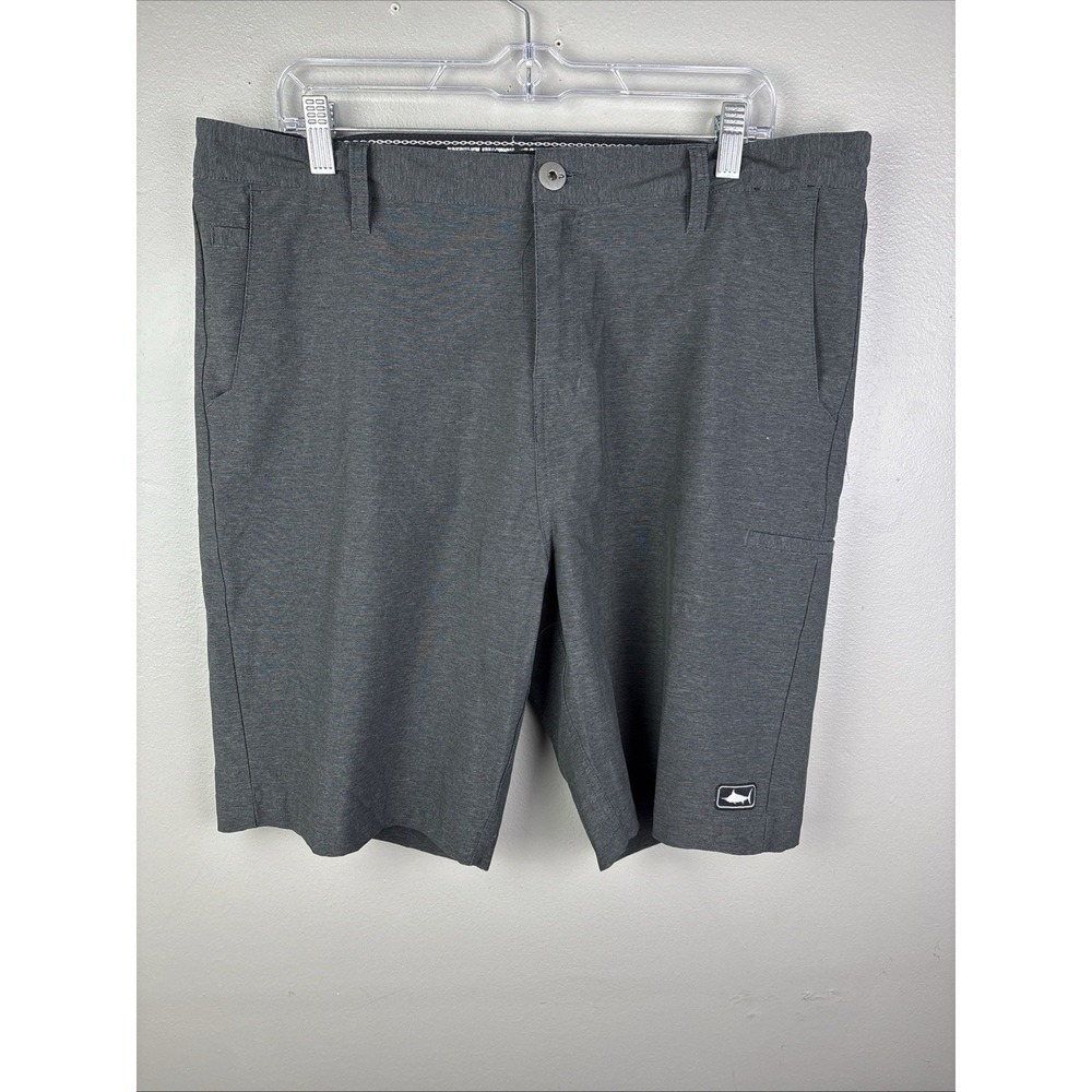 Pelagic Size 36 Hybrid Fishing Shorts Gray